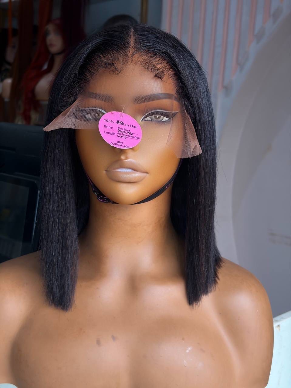 Lace Front Wig Bob Chic Yaki 4C 10" — 2